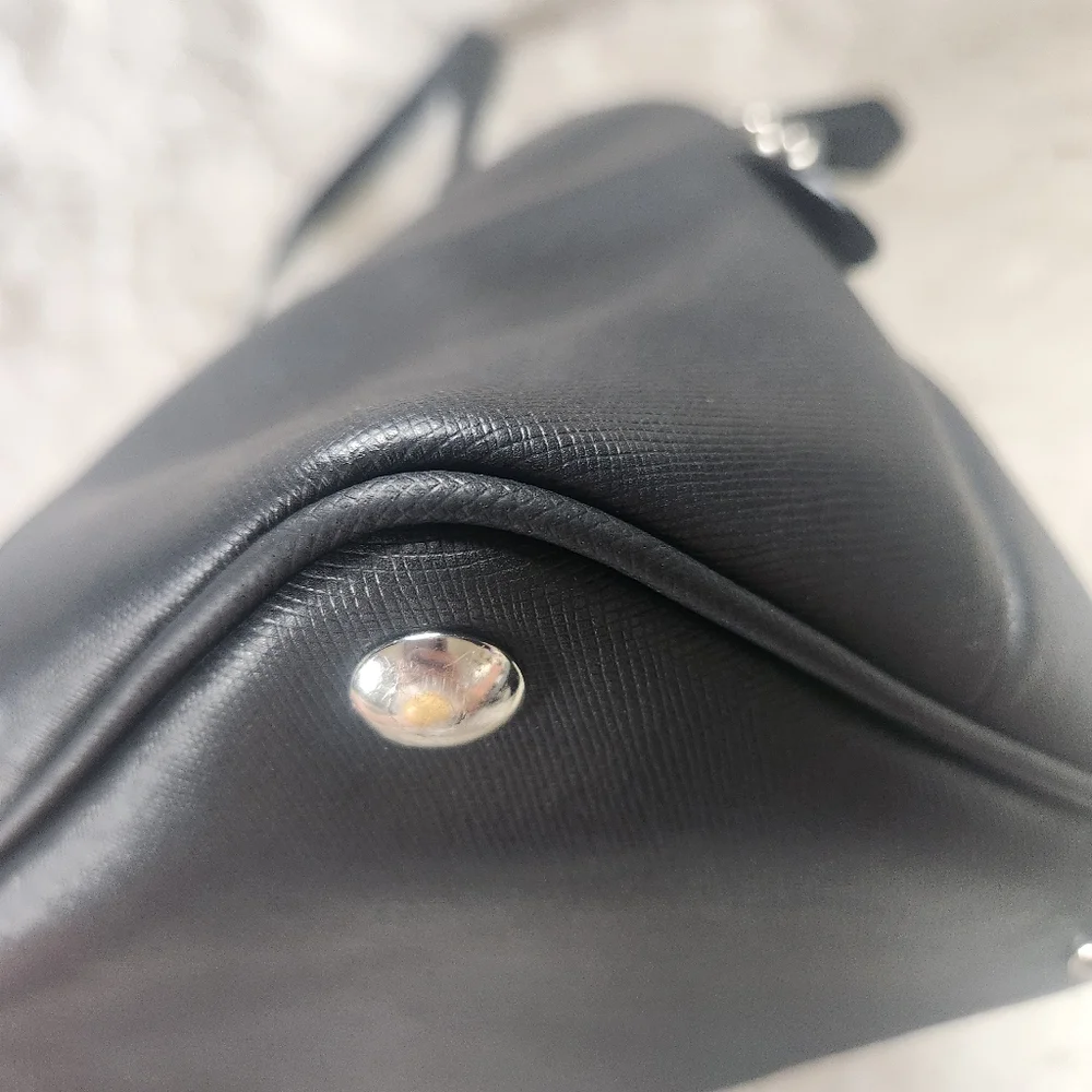 Coach Black Peyton Leather Cora Domed Satchel - Picture 14 of 16